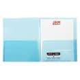 thumbnail image 3 of JAM Paper Plastic Regular Weight Folders, Blue, 6/Pack, Two Pocket, 3 of 5