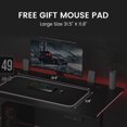 thumbnail image 4 of GTRACING Adjustable Height RGB Electric Sit or Stand Computer Desk with LED Lights for Adults , Black, 4 of 9