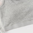 thumbnail image 5 of Girls Training Bras Wirefree First Bra for Tweens Age 8-14 | 100% Cotton Soft Comfort Bra | Seamless Ribbed Crop Top | Heather Gray,Size 11-12T, 5 of 5