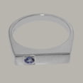 thumbnail image 5 of LBG British Made 9k White Gold Natural Tanzanite Mens Band Ring - 33 size options - Size 5, 5 of 6