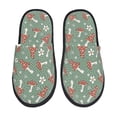 thumbnail image 2 of KLL Retro Hippie Groovy Mushroom Slippers for Women Men House Slip on Indoor Outdoor Bedroom Furry Fleece Lined Ladies Comfy Anti-Skid Rubber Hard Sole-Medium, 2 of 8