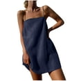 thumbnail image 2 of CFLVAEK Cotton Linen Dresses Women Lightweight Solid Sun Dresses Casual Spaghetti Straps Tank Dress Loose Fit Beach Summer Dresses Flash Deals, 2 of 6