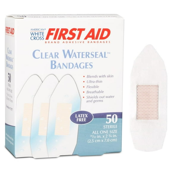 Waterseal Adhesive Strips - American White Cross Waterseal Adhesive Strips, Sterile, DUKAL Corporation - Box of 50