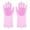 Pink, variant on Silicone Dishwashing Gloves for Kitchen Cleaning Durable Reusable Flexible Household GlovesProtect Hands from Hot Water and Scrub