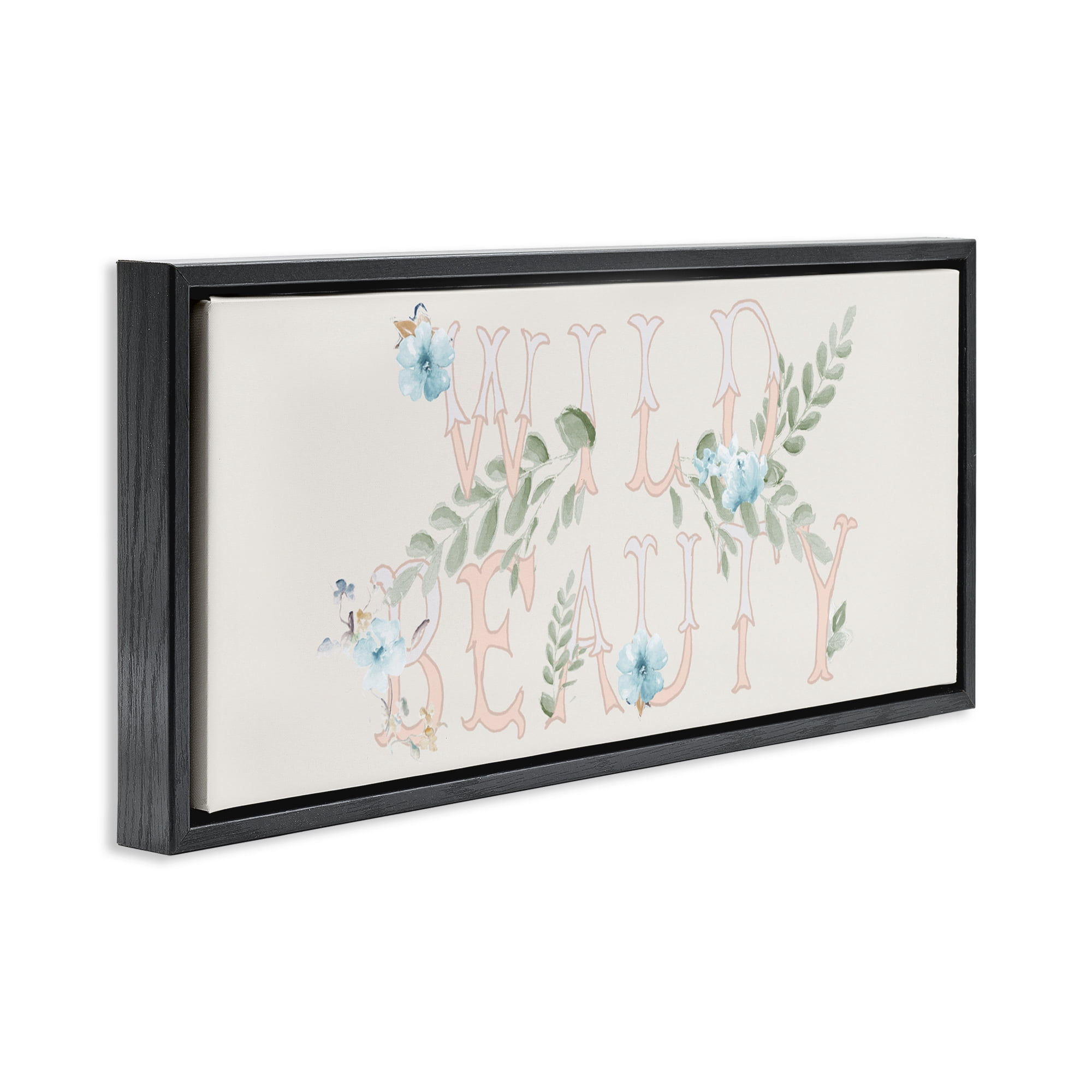 Stupell Industries Wild Beauty Florals Black Framed Floater Canvas Wall Art, design by Patricia Pinto