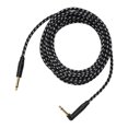thumbnail image 2 of Cable de guitarra de Audio de 6M, Cable de amplificador de guitarra eléctrica de 6,35 MM, Cable de instrumento, cabezal chapado en oro con carcasa negra JD6220, 2 of 5