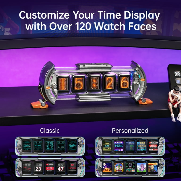 Divoom Times Gate Digital Clock with Smart App Control, WiFi, RGB