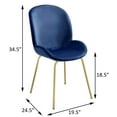 thumbnail image 5 of Newboti Furniture Blue and Gold Solid Back Side Chairs (Set of 2) 23054, 5 of 7