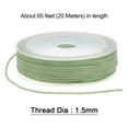 thumbnail image 2 of Unique Bargains Twisted Nylon Twine Thread Beading Cord 1.5mm 20M/65 Feet Extra Strong Braided Nylon String, Turquoise Green, 2 of 6