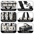 thumbnail image 3 of Teacher Tote Bag,French Bulldog Footprint Teacher Utility Tote Bag,Large Work Tote Bags for Women with Multiple Pockets,Top Zipper Closure,13.8x10.6x6.7 Inch, 3 of 5