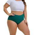 thumbnail image 4 of OEIOEI Plus Size XL-5XL Cotton Underwear for Women High Waist Full Coverage Briefs 5 Pack(3XL,Dark), 4 of 8