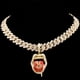 thumbnail image 3 of Hip Hop Dollar Tongue Pendant Necklace for Men Women Bling Rhinestone Cuban Link Chain Iced Out Hip Hop Necklace Charm Jewelry, 3 of 5