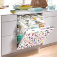 thumbnail image 5 of Dailycode Dishwasher Magnet Cover Magnetic Fridge Door Cover Home Kitchen Decor, Small Flower and Dots, 23"x 26", 5 of 6