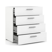 Tvilum Loft 4 Drawer Chest Dresser for Adults, White