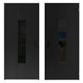thumbnail image 6 of Front Exterior Prehung Steel Door / Ronex 1477 Black Enamel / 2 Side Exterior Windows Sidelites/ Stainless Inserts Entry Metal Modern Painted W12+36+12x80 Left-hand, 6 of 6