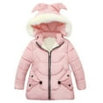 thumbnail image 1 of Gibobby Chaqueta de Forro Polar para bebés niñosNiños pequeños bebés niñas cálido invierno Snowsuit chaqueta ropa de abrigo cremallera gruesa polar extra(Rosa, 1-2 Años), 1 of 5