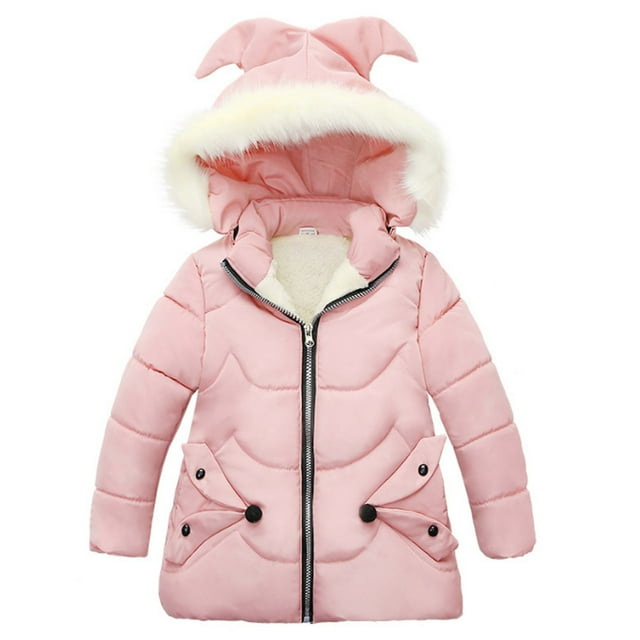 Gibobby Chaqueta de Forro Polar para bebés niñosNiños pequeños bebés niñas cálido invierno Snowsuit chaqueta ropa de abrigo cremallera gruesa polar extra(Rosa, 1-2 Años)