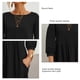 thumbnail image 4 of Vestido casual, vestido de cuello redondo, vestido largo de tres piezas, vestido de cuello redondo de alta capacidad, 4 of 5