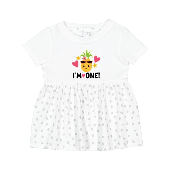 Inktastic First Birthday Hawaiian Pineapple Girls Baby Dress