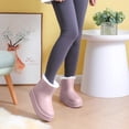 thumbnail image 7 of Viluyesy Womens Ankle Snow Boots Round Toe Thick Platform Sole Plush Lined Side Zipper Casual Winter Outdoor Boots Pink Size 7, 7 of 7