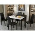 thumbnail image 5 of AWQM 5 Piece Modern MDF Dining Table Set, Black/White, 5 of 8