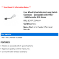thumbnail image 2 of Four Wheel Drive Indicator Lamp Switch Connector - Compatible with 1983 - 1990 Chevy S10 Blazer 1984 1985 1986 1987 1988 1989, 2 of 2