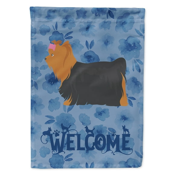Yorkshire Terrier #1 Welcome Flag Canvas House Size