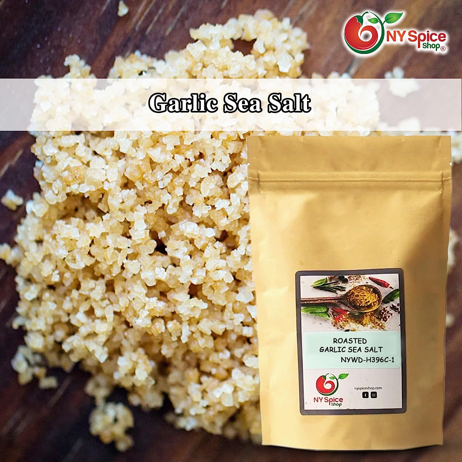 NY SPICE SHOP Roasted Garlic Sea Salt - 5 Pound - Dried Roasted Garlic Powder