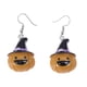 thumbnail image 1 of Un par de aretes de Halloween Funny Ear Studs personalidad exagerada sonrisa cara calabaza con sombrero ganchos para las mujeres niñas, 1 of 5