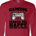 thumbnail image 4 of Inktastic Gaming Makes Me Happy Long Sleeve T-Shirt, 4 of 5