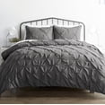 thumbnail image 3 of Noble Linen's 3 Piece Pinch Pleat Duvet Cover Set, 3 of 6