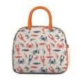 thumbnail image 2 of Lunch Bag Lunch Box for Women Reusable Insulated Lunch Bags,Water-Resistant Sea Animal Lobster and Crab Cooler Lunch Tote Bag, Large Capacity for Work Travel Picnic, 2 of 6