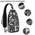 thumbnail image 4 of Gothic Starry Night Crossbody Backpack with Lunar Eclipse & Astral Elements, Lightweight Travel Daypack with Adjustable Shoulder Strap, Durable Design for Students, Office, Outdoor Use, 4 of 6