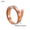 thumbnail image 3 of Uxcell Copper Thin Foil Roll Sheet, 0.1x10x1000mm Pure Copper Foil Sheet Roll Copper Strip, Red Copper 3 Pack, 3 of 6