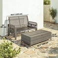 thumbnail image 3 of Outsunny Patio Lounge Chair Set with Storage and Cushions, Light Grey, 3 of 10