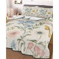 thumbnail image 3 of Quilts King Size, Wildflowers Soft Comforter Bedding Set for Bed, Spring Flowers Plants Farmhouse Pastoral Lightweight Quilted Bedspread with Pillow Cover(2 Pieces) for All Season, 96x106 Inch, 3 of 6
