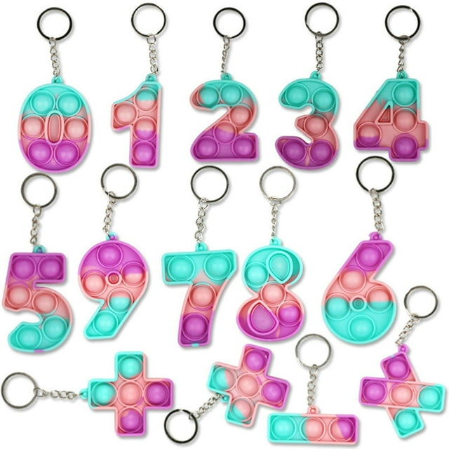 Fidget Toys de silicona, paquete a granel de letras y números para niños