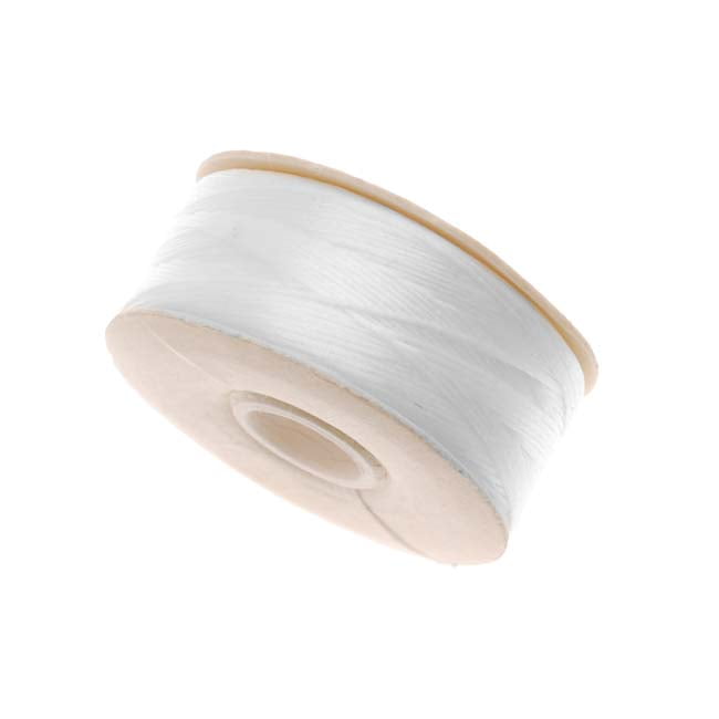 NYMO Nylon Beading Thread Size D for Delica Beads White 64 Yards (58 Meters)