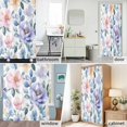 thumbnail image 6 of Pink Purple Flower Fabric Shower Curtain Watercolor Spring Washable Shower Curtains for Bathroom, Waterproof Bath Curtain with Hooks Home Decor 72x72in, 6 of 8
