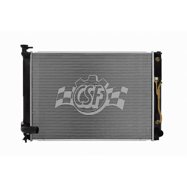 Convient pour Toyota Sienna CSF Radiator 3638 One Row 2007-2010; Crossflow; Noyau en Aluminium avec Réservoirs en Plastique; avec Refroidisseur de Transmission; avec Refroidisseur d'Huile Moteur; Sans Capuchon de Radiateur