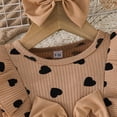 thumbnail image 6 of SUYOLL Toddler Girls Outfits Sets Cute Heart Print Bow Long Sleeve Dress with Headband Casual Beach Party Summer Fall Outfit Casual Sundress, 6 of 6