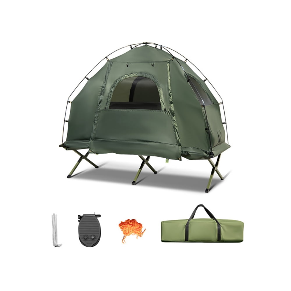 Barara King 1-Person Folding Camping Tent with Parasol
