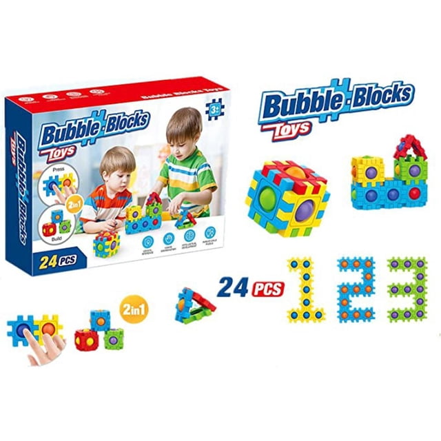 Rainbow Fingertrip Toy Push Bubble Building Blocks Set Aliviar El Estrés Juguetes 3D Construcción Azulejos Juguete Creativo Enclavamiento Juguetes Sensoriales Eigraketly FN007068-02