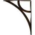 thumbnail image 4 of Ekena Millwork 2"W x 10"D x 12"H Galveston Wrought Iron Bracket, (Triple center brace), Antiqued Brass, 4 of 8