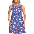 thumbnail image 1 of Balery Beautiful Koi Fish Vestidos de verano para mujer con estampado: vestido holgado sin mangas, vestido playero informal y cómodo para días calurosos., 1 of 7