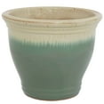 thumbnail image 3 of Sunnydaze Studio 15" x 15" x 12.5" Round Seafoam Ceramic Outdoor Planter, 3 of 13