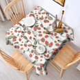 thumbnail image 2 of Strawberry Plants Fruit Flower Leaf Square Tablecloth,Waterproof Square Table Cover,Wipeable Spillproof Washable Table Cover for Home Kitchen Party Decor 60"x60"(152x152cm), 2 of 6