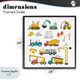 thumbnail image 4 of Stupell Industries Contemporary Let's Build Various Construction Trucks Black Framed Giclee Art, 24 x 24, by Creative Studio, 4 of 8