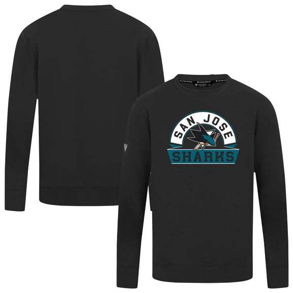Men's Levelwear Black San Jose Sharks Mandate Banner Arch Pullover