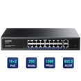 thumbnail image 1 of Conmutador Ethernet Gigabit PoE Aumox SG518P de 18 puertos y 250 W, 1 of 7